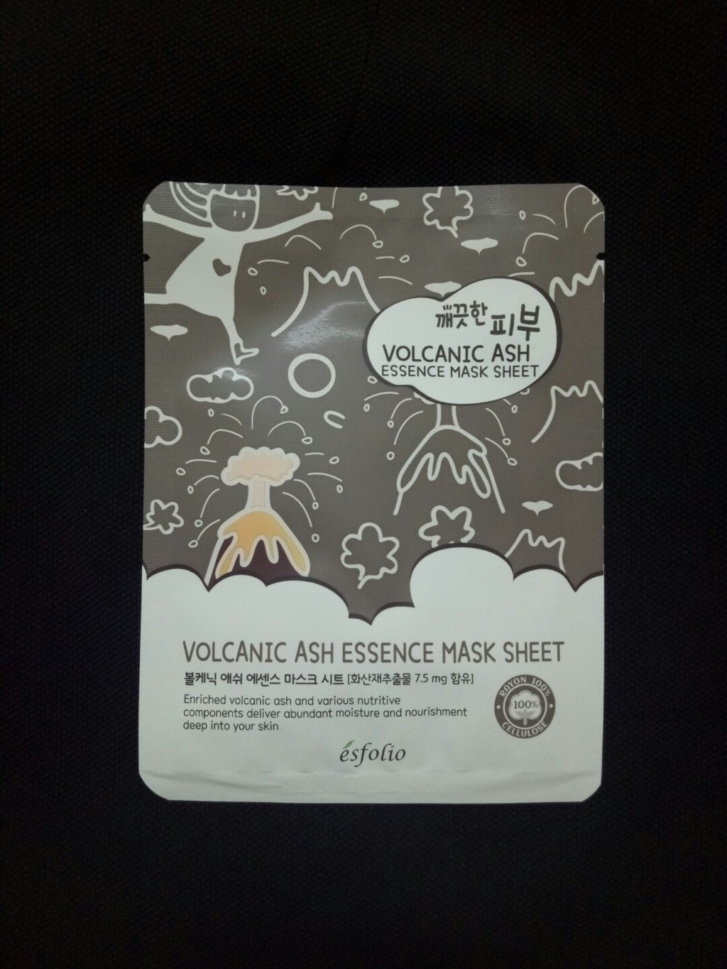 Esfolio Pure Skin Volcanic Ash Essence Mask Sheet รีวิว