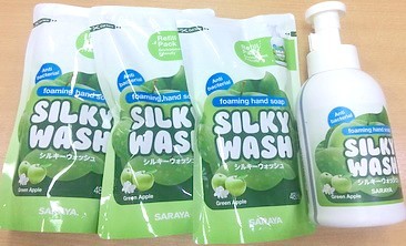 Silky Wash Green Apple Set สบู่ล้างมือรูปแบบโฟมกลิ่นกรีนแอปเปิ้ล