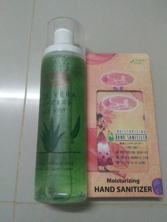 SPELLA  Aloe Vera Face Mist + Moisturizing Hand Sanitize Set 1
