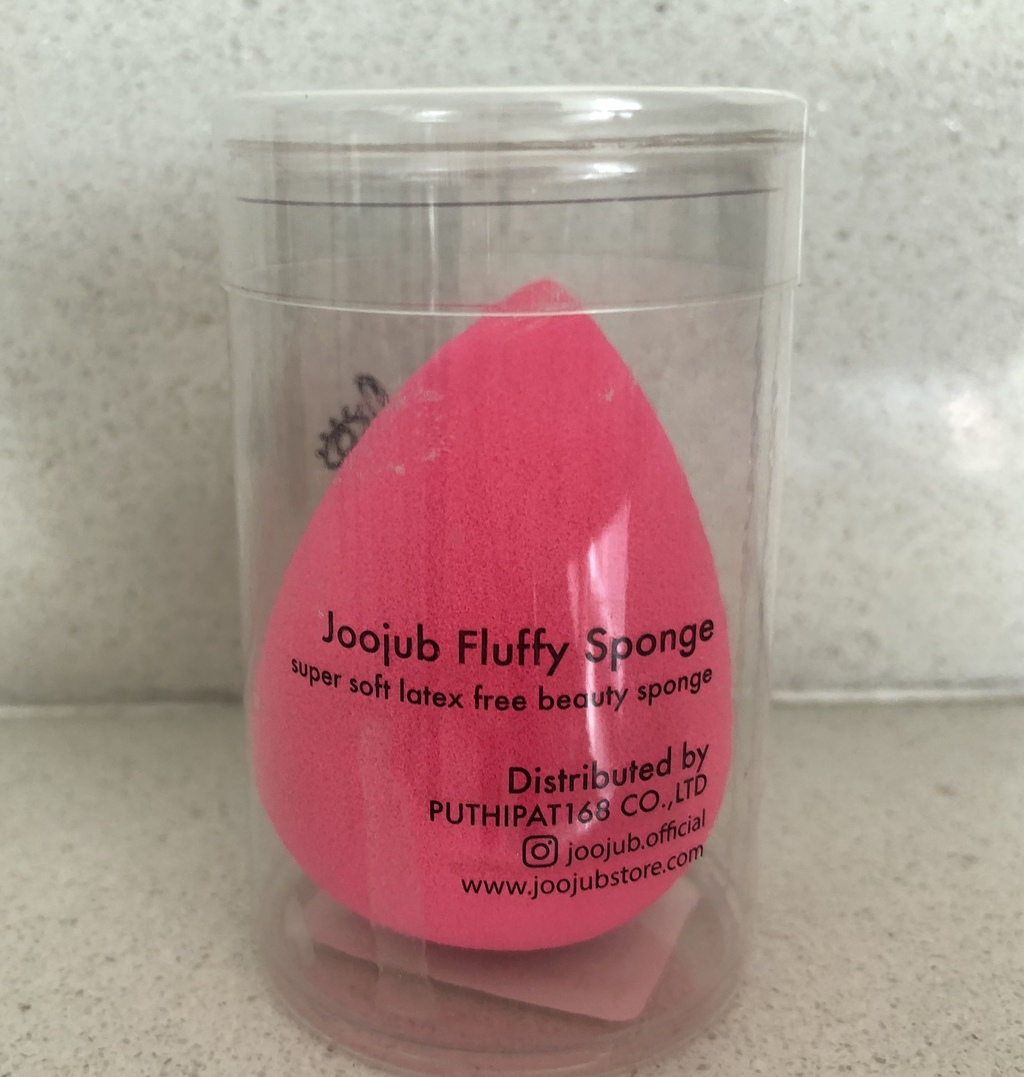 Joojub Fluffy Sponge Pink ฟองน้ำรูปไข่