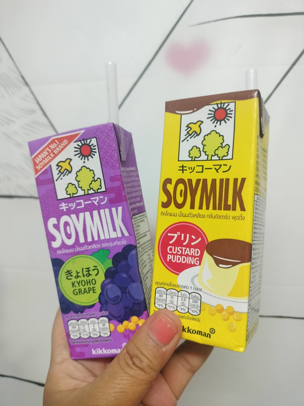 Kikkoman soy milk KYOHO GRAPE & CUSTARD PUDDING รีวิว