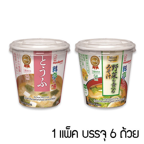 [Miso Soup]  CUP RYOTEI NO AJI TOFU 6 pieces + YASAI 6 pieces 