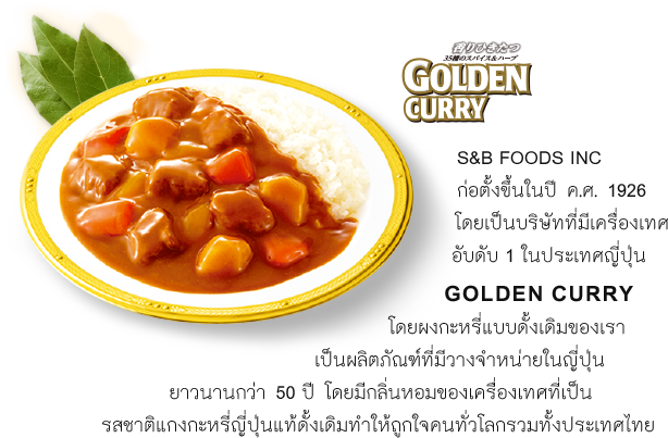 S&B แกงกะหรี่ญี่ปุ่นก้อนพร้อมปรุง Golden Curry (รสเผ็ดกลาง)