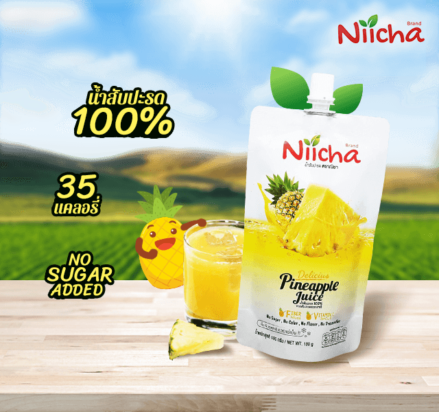 Niicha ณิชา น้ำสับปะรด ผลไม้ 100% รีวิว