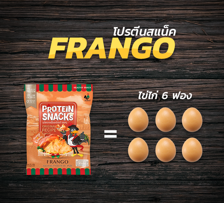 FRANGO โปรตีนสแน็ค ผลิตจากเนื้ออกไก่ รสออริจินอล รีวิว